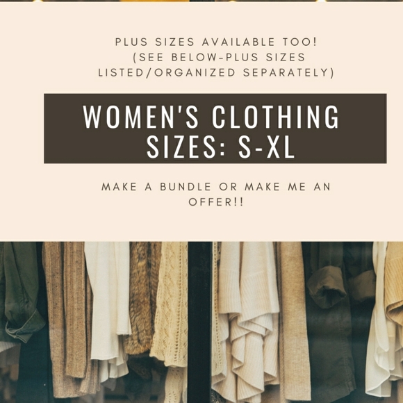 Women's Clothes Sizes: Small - XL - Picture 1 of 1